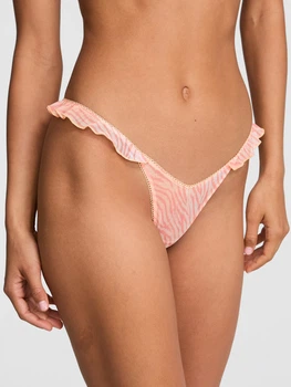 Трусики Victoria’s Secret PINK WINK™ FLUTTER THONG PANTY Помаранчевий S