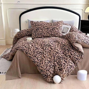 Муслиновый Комплект постельного белья Двухспальный Colorful Home леопард