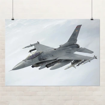 Постер Истребитель F-16 Fighting Falcon, военная авиация, A2 40×60 см (id0253)