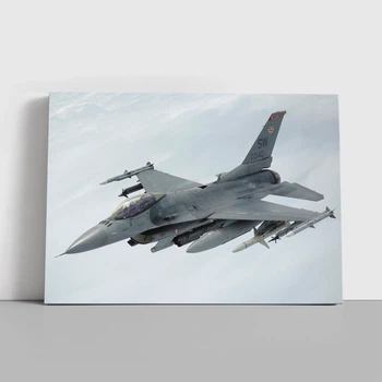 Интерьерная картина Истребитель F-16 Fighting Falcon, военная авиация, 60×90 см (id0253)