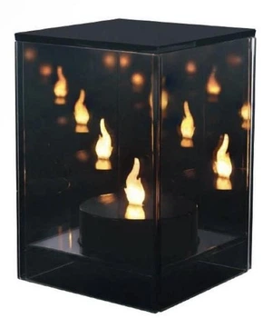 LED лампадка на кладовище 3D Куб