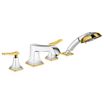 Змішувач для ванни HANSGROHE METROPOL CLASSIC 31441090, хром/золото, на борт ванни