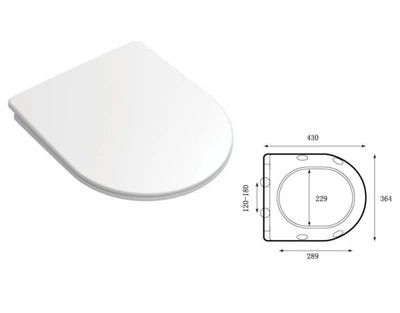 Сидіння для унітаза IMPRESE DOBRY c06802203/c06310103(3), білий/глянсовий, дюропласт