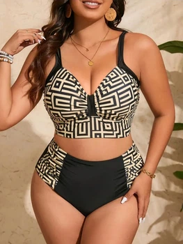 Купальник Plus Size с корректирующими плавками (TU9-7) Размер 4XL
