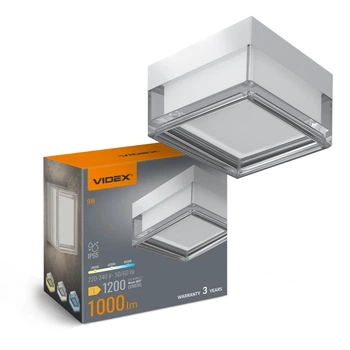 LED светильник 9W для ЖКХ VIDEX настенно-потолочный 2800/4000/6000K с влагозащищенным корпусом белый IP65 VL-BHD02-09CWW