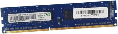 Оперативна пам`ять 4 ГБ, DDR3L, для ПК, Ramaxel (1600 МГц, 1.35 В, CL11, RMR5030KQ68F9F-1600) Б/В