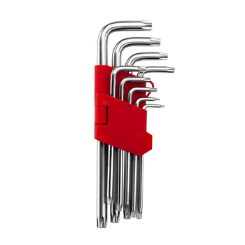 Набор ключей torx "звёздочка" INTERTOOL 9шт, средние, Т10-Т50, CrV (32484)