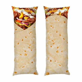 Подушка дакимакура Шаурма с говядиной. Shawarma with beef габардин двусторонняя 70х30 см