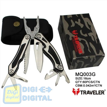 Мультиинструмент (Мультитул) Traveler MQ-003G Deluxe 8 в 1 16см