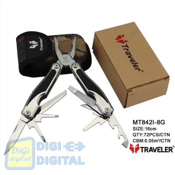Мультиинструмент Мультитул Traveler MT-842I-8G Black/Grey 16см
