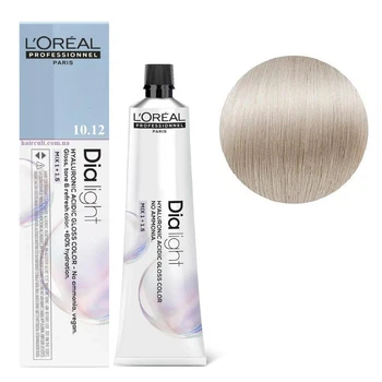 Гель-фарба безаміачна тонуюча L'Oreal Professionnel Paris на кислотній основі Dia Light 10.12 Молочний коктейль дуже світлий блондин попелястий перламутровий 60 мл