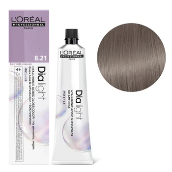 Гель-фарба безаміачна тонуюча L'Oreal Professionnel Paris на кислотній основі Dia Light 8.21 Світлий блондин перламутровий попелястий 60 мл