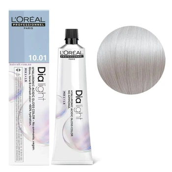 Гель-фарба безаміачна тонуюча L'Oreal Professionnel Paris на кислотній основі Dia Light 10.01 Молочний коктейль дуже світлий блондин попелястий 60 мл