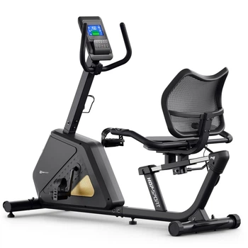 Горизонтальный велотренажер Hop-Sport HS-4500L Arkil черно-золотистый