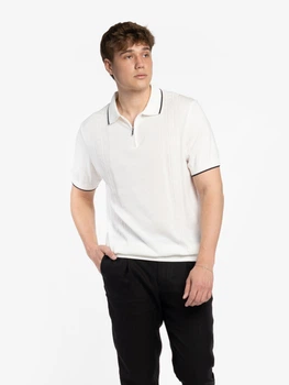 Поло чоловіче біле трикотажне Arber Polo knit Zipper MSS N-A XXL зріст 5 білий (M09.50.00.622)