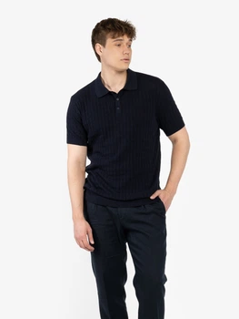Поло чоловіче темно-синє 100% бавовна Arber Polo knit MSS NAVT-123 L зріст 4 темно-синій (M09.43.09.621)