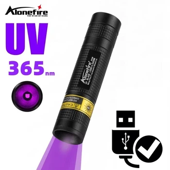 Ультрафиолетовый фонарик AloneFire SV108 365nm с чёрным фильтром, зарядкой Type-C и Аккумулятором