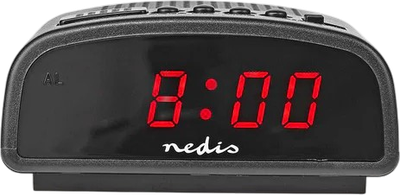 Настільний годинник Nedis LED Чорний (CLDK008BK)