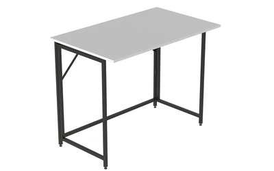 Стол трансформер раскладной Слай Ferrum-decor 75x100x60 Черный металл ДСП Белый 16 мм (SLY1006)
