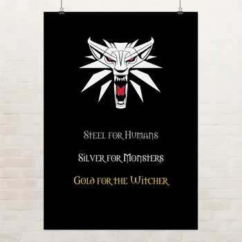 Постер Ведьмак, Witcher, минималистичный плакат для геймера, A3 42×30 см (id4716)