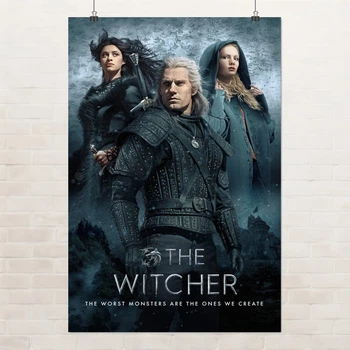Постер Відьмак, 1-й сезон, Witcher, Генрі Кавілл, серіал, фентезі, A3 42×28 см (id3998)