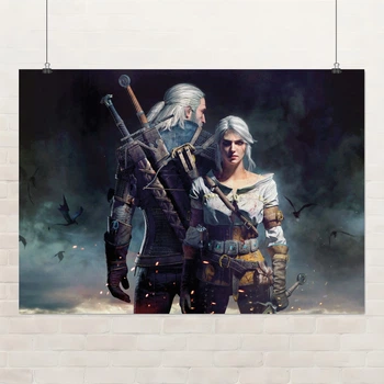 Постер Відьмак Геральт і Цири, Witcher, плакат для геймера, A3 30×42 см (id0987)