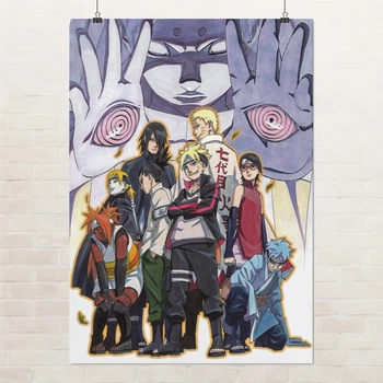 Постер Наруто, Naruto, главные персонажи аниме, A3 42×30 см (id0301)