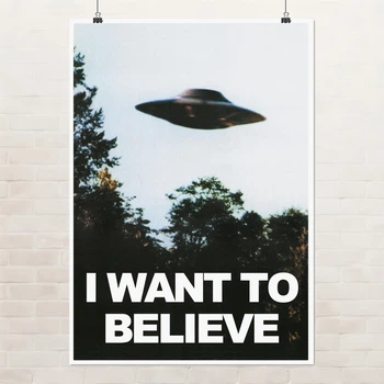 Постер Секретные материалы, X-Files, I want to believe, НЛО, UFO, сериал, интерьерный постер, A3 42×30 см (id1578)