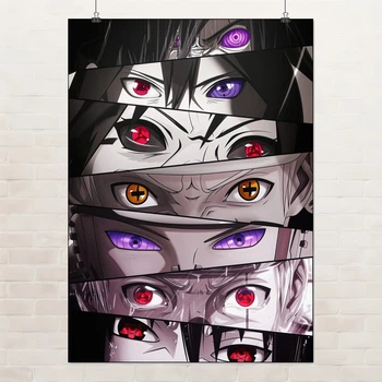 Постер Наруто, глаза ниндзя, Риннеган, аниме, Naruto, аниме постер, A0 106×76 см (id5246)