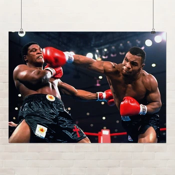 Постер Майк Тайсон и Тревор Бербик, Mike Tyson, бокс, A0 75×106 см (id5517)