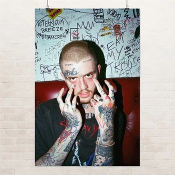 Постер Лил Пип, Густав Ар, LiL PEEP, рэпер, A3 42×28 см (id2452)
