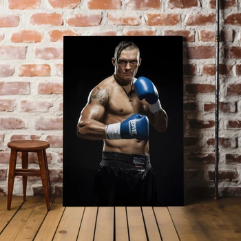 Интерьерная картина Усик Александр, боксёр, спортивний плакат, 42×30 см (id1396)
