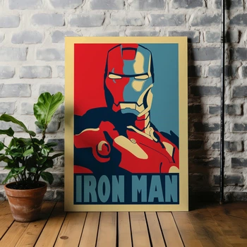 Интерьерная картина Железный Человек, Iron Man, супергеройский постер, Мстители, 60×43 см (id0048)