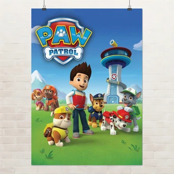 Постер Щенячий патруль, Paw Patrol, декор в детскую комнату, мультфильм, A3 42×30 см (id3822)