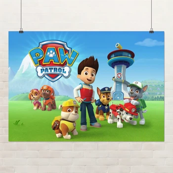 Постер Щенячий патруль, Paw Patrol, декор в детскую комнату, мультфильм, A3 30×42 см (id3819)