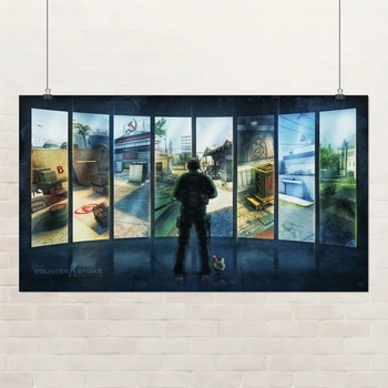 Постер Контрстрайк, Counter-Strike, CS:GO Global Offensive, декор комнаты геймера, A3 24×42 см (id2858)