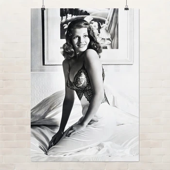 Постер Рита Хейворт, Rita Hayworth, культовое фото, мода, A3 42×30 см (id6076)
