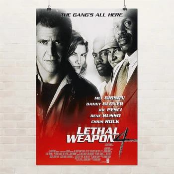 Постер Смертельное оружие 4, Lethal Weapon 4 (1998), культовое кино, A3 42×27 см (id0759)