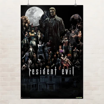 Постер Обитель зла, Resident Evil, персонажи игры, плакат для геймера, A3 42×28 см (id2985)