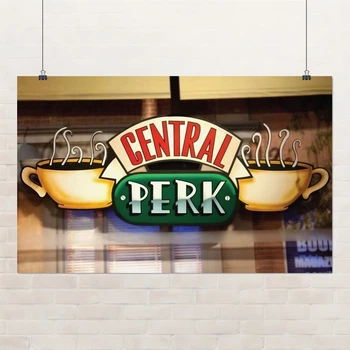Постер Друзья, Central Perk, Friends (1994), сериал, A3 26×42 см (id7297)