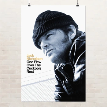 Постер Пролетая над гнездом кукушки, One Flew Over the Cuckoo's Nest, Джек Николсон, A3 42×28 см (id7290)
