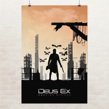 Постер Deus Ex: Mankind Divided (2016), киберпанк, sci-fi, постер для геймеров, A3 42×28 см (id1633)