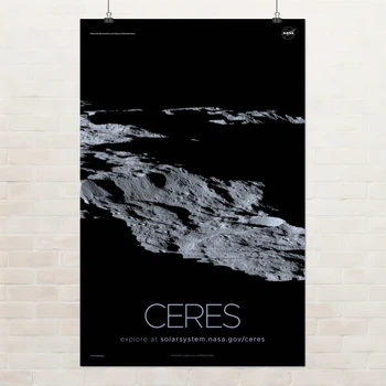 Постер Церера, карликовая планета, Ceres, NASA, НАСА, космос, астрономия, A3 42×27 см (id7090)
