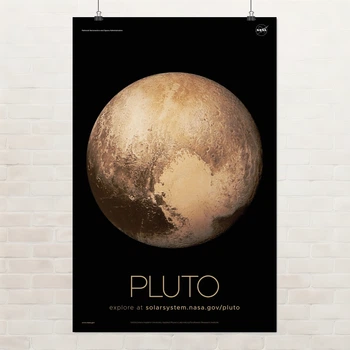 Постер Плутон, Pluto, NASA, НАСА, космос, астрономия, A3 42×27 см (id7130)