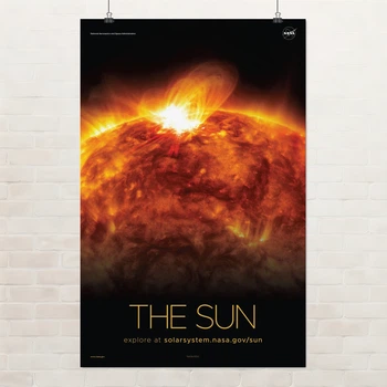 Постер Солнце, Sun, NASA, НАСА, космос, астрономия, A3 42×27 см (id7142)
