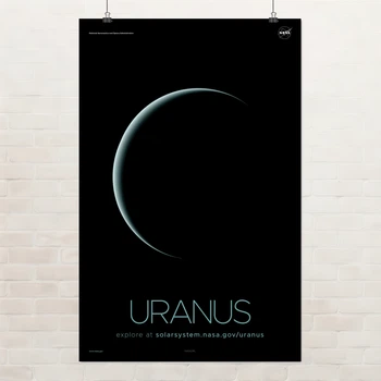 Постер Уран, Uranus, NASA, НАСА, космос, астрономия, A3 42×27 см (id7148)