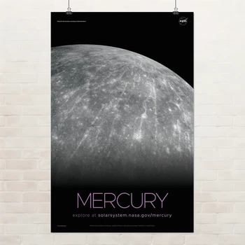 Постер Меркурий, Mercury, NASA, НАСА, космос, астрономия, A3 42×27 см (id7117)