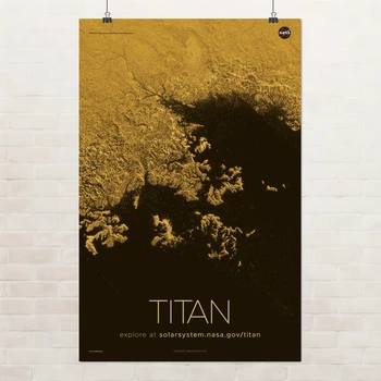 Постер Титан, Titan, NASA, НАСА, космос, астрономия, A3 42×27 см (id7145)