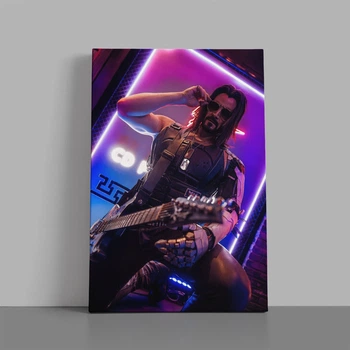 Интерьерная картина Киберпанк 2077, Cyberpunk 2077, декор в комнату геймера, 60×40 см (id7184)