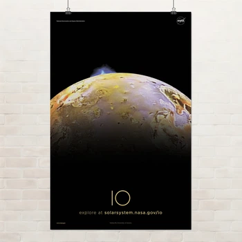 Постер Ио, спутник Юпитера, IO moon, NASA, НАСА, космос, астрономия, A3 42×27 см (id7109)